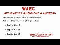 Video thumbnail for 📘 2025 WAEC Mathematics Likely Questions & Answers | WAEC 2025 Mathematics questions Expo
