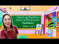 Video thumbnail for GAMIT NG PANDIWA AYON SA PANAHUNAN/PAGGAMIT NG PAG - URI SA PAGLALARAWAN Week 3 Q2 (FILIPINO V)