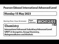 Video thumbnail for Unit 2 June 2023 - AS Chemistry Edexcel - Dr Hanaa Assil