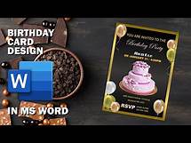 Video thumbnail for Happy Birthday Invitation Card Design in MS Word | Download FREE Template