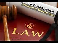 Video thumbnail for The Statement of Material Facts. Key To Winning The Motion for Summary Judgment.