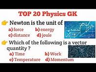 Video thumbnail for Physics GK Questions || General Science || Science gk in English || Science gk | R S GK