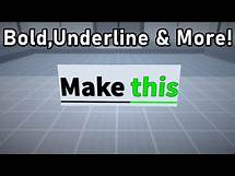 Video thumbnail for How to make your TEXT SPECIAL in Obby Creator...