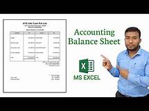 Video thumbnail for How to Create Balance Sheet in Microsoft Excel | Accounting Balance Sheet in Excel