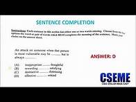 Video thumbnail for CSEC English A - PAPER 1 PRACTICE- SENTENCE COMPLETION