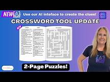 Video thumbnail for 🚨Create Large Print Puzzles with A Book Creator: 2-Page Crossword Puzzles Made Easy🧩