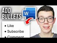 Video thumbnail for How To Add Bullets In Word - Full Guide