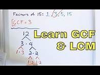 Video thumbnail for Learn Greatest Common Factor (GCF) & Least Common Multiple (LCM) - [7]