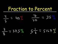 Video thumbnail for Fraction to Percent Conversion