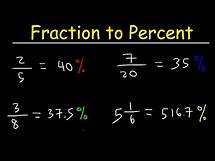Video thumbnail for Fraction to Percent Conversion