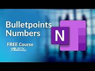Video thumbnail for How to Make Bullet Points and Numbered Lists in OneNote Desktop