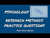 Video thumbnail for Psychology Research Methods Practice Questions