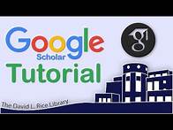 Video thumbnail for How to Use Google Scholar - The David L. Rice Library Tutorial