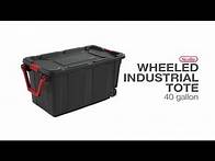 Video thumbnail for Sterilite 40 Gallon Wheeled Industrial Tote