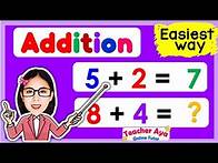 Video thumbnail for ADDITION - EASIEST WAY FOR KIDS | MATH QUIZ | Learn to Add |Adding numbers |Teacher Aya Online Tutor