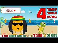 Video thumbnail for 4 Times Table Song (Learning is Fun The Todd & Ziggy Way!)