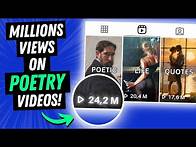 Video thumbnail for How to Make Viral Poetry Videos for MILLIONS of Views (WITH PROOF!)