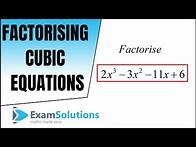 Video thumbnail for How to factorise a cubic equation (Method 1) : ExamSolutions