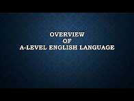 Video thumbnail for Introduction | A-Level English Language