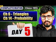 Video thumbnail for Class 10 Maths - Day 5 || Triangles And Probability || Ritik Sir
