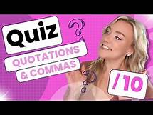 Video thumbnail for Punctuation QUIZ on Quotation Marks and Commas | 10 Questions with Answers