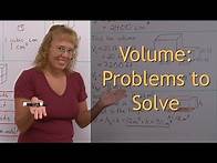 Video thumbnail for Volume: problems to solve (5th -6th grade math)