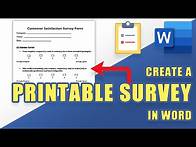 Video thumbnail for [TUTORIAL] Create a Printable SURVEY or QUESTIONAIRE in Microsoft WORD (easily!)