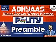 Video thumbnail for Answer Writing Practice For UPSC | Lec 03 | Polity | Preamble | UPSC GS2 | StudyIQ IAS