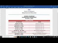 Video thumbnail for SCHOOL ELEMENTARY CALENDAR for 2022 TO 2023