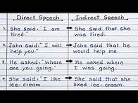 Video thumbnail for Direct and Indirect Speech Examples | Learn English Grammar | Uplearn |