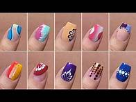 Video thumbnail for 10 Simple nail art designs for short nails || Nail art for beginners