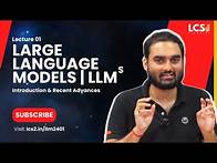 Video thumbnail for LLMs | Introduction and Recent Advances | Lec 01