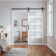 Video thumbnail for Amazon.com: 42 x 80 in Glass Wood Barn Door with Installation Hardware : Tools & Home Improvement
