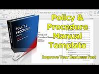 Video thumbnail for Policy and Procedure Manual Template Created in MS Word - Easy and Fast