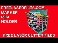 Video thumbnail for Laser Cut Marker Pen Holder Instructions and Free Cut Files