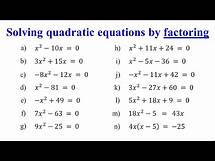 Video thumbnail for Solving Quadratic Equations by Factoring│Algebra
