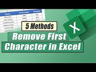 Video thumbnail for How to Remove the First Character in Excel [5 Methods] | Excelgradaute