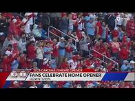 Video thumbnail for ‘Sea of Red’ fills downtown St. Louis for Cardinals home opener