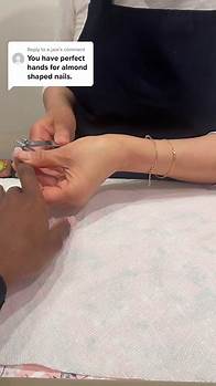 Video thumbnail for Achieve Stunning Almond Nails with French Tip Designs!