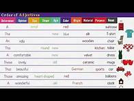 Video thumbnail for How to Put Adjectives in the Correct Order | Order of Adjectives in English Grammar