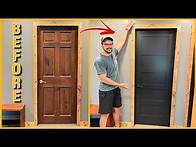 Video thumbnail for How to UPGRADE YOUR DOORS Without Removing the Jamb or Trim (Slab Door Install)