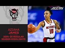 Video thumbnail for Aziaha James 2024-25 Regular Season Highlights | NC State Guard