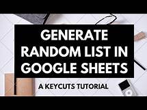 Video thumbnail for How to Generate a Random List of Names Based On Set List of Names in Google Sheets/Excel