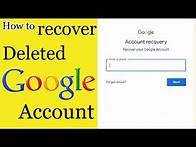 Video thumbnail for How to Recover Deleted Google/Gmail Account on PC/Laptop - Windows |2020|