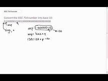 Video thumbnail for Example: IEEE 754 (32-Bit) to Decimal