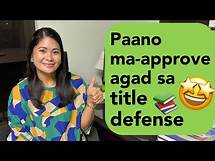 Video thumbnail for (Part 1 of 2) Common questions & possible answers plus tips in research title defense