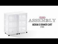 Video thumbnail for Sterilite 3 Drawer Cart Assembly