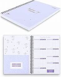 Video thumbnail for Monthly Budget Planner Book (Undated) with 12 Pockets for Income, Debt, Saving, Expense and Bill Tracker Organizer, Purple, Spiral Design