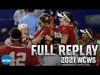 Video thumbnail for Alabama vs. UCLA: 2021 Women's College World Series | FULL REPLAY