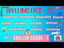Video thumbnail for English Grade 1 Spelling List 33